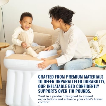 BleuWhisk Inflatable Toddler Travel Bed for Kids