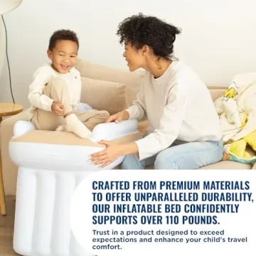 BleuWhisk Inflatable Toddler Travel Bed for Kids