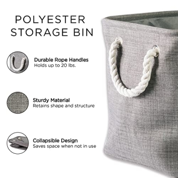 DII Collapsible Polyester Storage Bin for Stylish Organization