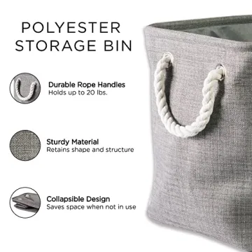 DII Collapsible Polyester Storage Bin for Stylish Organization