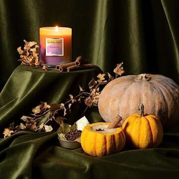 LA JOLIE MUSE Pumpkin Candles, Fall Scented Candle, Pumpkin Chai Candles, Luxury Candle Women Gifts,...