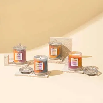 LA JOLIE MUSE Pumpkin Candles, Fall Scented Candle, Pumpkin Chai Candles, Luxury Candle Women Gifts, Natural Soy Wax, 75 Hours Long Burning Time, Autumn Home Candle Gift