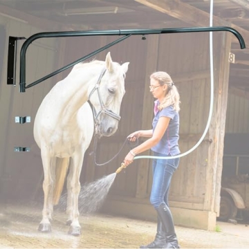 Swinging Arm Horse Wash Attachment - Wall-Mounted Spray Boom for Easy Grooming