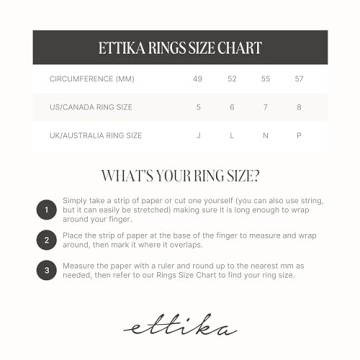 Ettika 18k Gold Statement Ring for Women - CZ Crystal