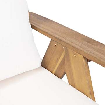 Christopher Knight Home Arcola Outdoor Club Chair with Cushion - Acacia Wood - Teak/Beige (Set of 2)