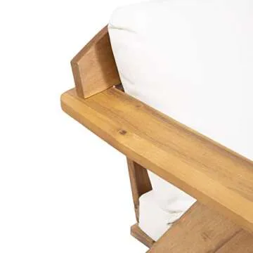 Christopher Knight Home Arcola Outdoor Club Chair with Cushion - Acacia Wood - Teak/Beige (Set of 2)