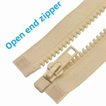 MebuZip 2PCS #5 Separating Jacket Zippers Resin Zipper Molded Plastic Zippers Bulk for Sewing Coat Jackets Clothes