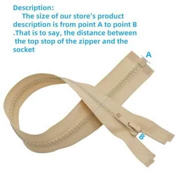 MebuZip 2PCS #5 Separating Jacket Zippers Resin Zipper Molded Plastic Zippers Bulk for Sewing Coat Jackets Clothes