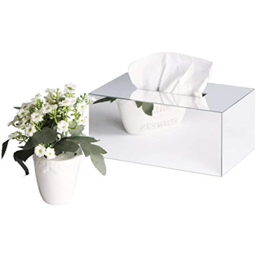 JackCubeDesign Stylish Acrylic Mirror Tissue Box Holder