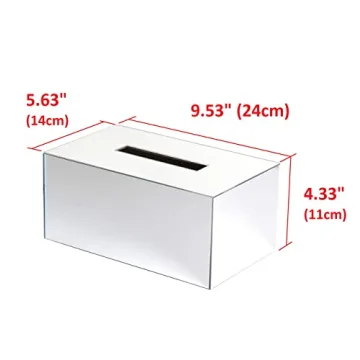 JackCubeDesign Stylish Acrylic Mirror Tissue Box Holder