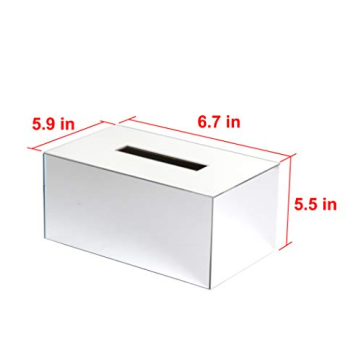 JackCubeDesign Stylish Acrylic Mirror Tissue Box Holder
