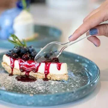 Dealusy 300 Count Durable Clear Plastic Spoons for Parties