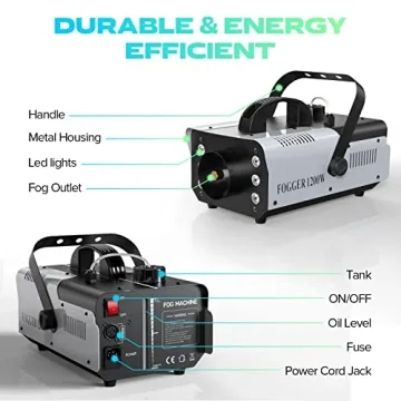 HOLDLAMP Fog Machine with LED Lights & Wireless Remote