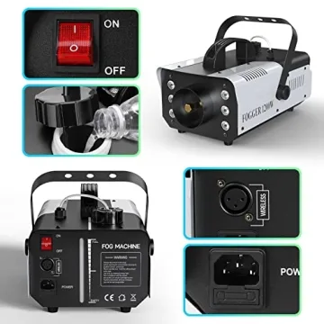 HOLDLAMP Fog Machine with LED Lights & Wireless Remote