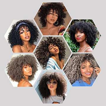Kalyss 11" Afro Curly Wig - Lightweight & Realistic Style