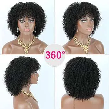Kalyss 11" Afro Curly Wig - Lightweight & Realistic Style