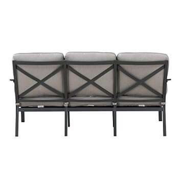 Ravenna Home Archer Outdoor Patio Plush 3-Seater Sofa