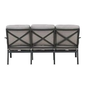 Ravenna Home Archer Outdoor Patio Plush 3-Seater Sofa