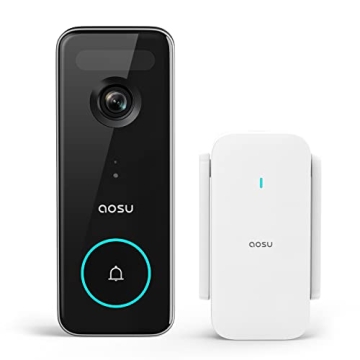 AOSU Wireless 5MP UHD Video Doorbell - Smart Home Security with No Monthly Fees