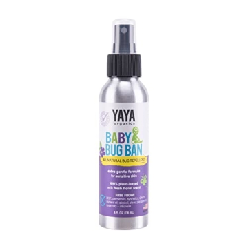 YAYA ORGANICS Baby Bug BAN – All-Natural, Proven Effective Repellent for Babies, Children and Sens...