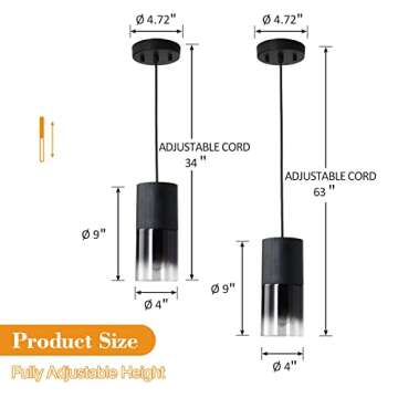 DALIVOL Adjustable 2-Pack Pendant Light for Dining & More