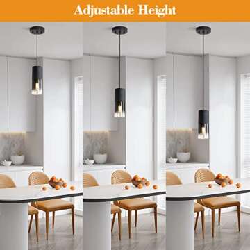 DALIVOL Adjustable 2-Pack Pendant Light for Dining & More