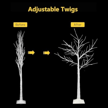 2-Pack Lighted Birch Tree for Stunning Holiday Decor