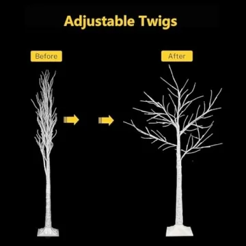 2-Pack Lighted Birch Tree for Stunning Holiday Decor