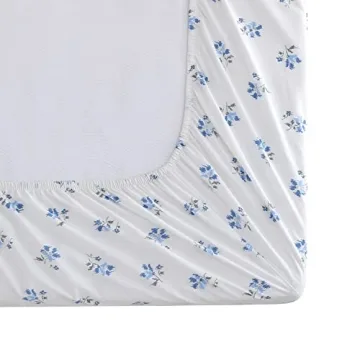 Blue Sketchy Ditsy Queen Cotton Percale Sheets - Crisp Comfort