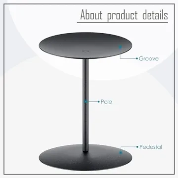 smtyle Metal Candle Holder Black Iron Pillar Candle Holders for Pillar Flamess Wax Candles Set of 5 Plate for Table Centerpieces Desk Decor