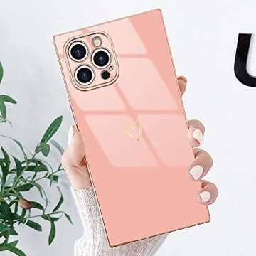 Pepmune Compatible with iPhone 12 Pro Max Case Women Cute Luxury Heart Design Shockproof Soft Girls ...