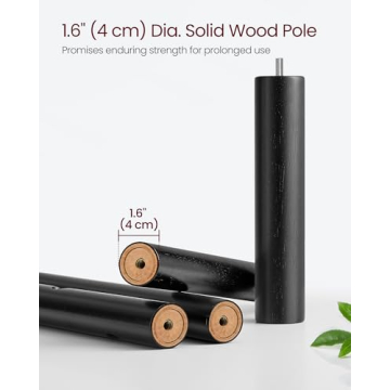 VASAGLE Solid Wood Coat Rack Stylish and Durable