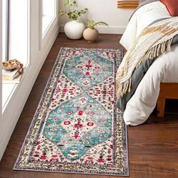 Lahome Boho Tribal Runner Rug - Stylish Non-Slip Accent