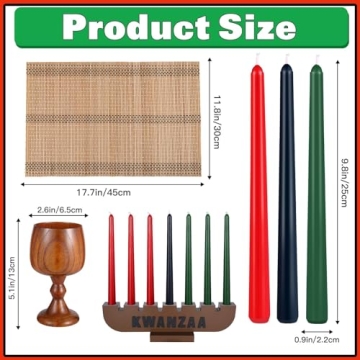 10-Piece Kwanzaa Kinara Candle Set for Festive Celebrations