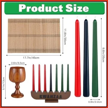 10-Piece Kwanzaa Kinara Candle Set for Festive Celebrations