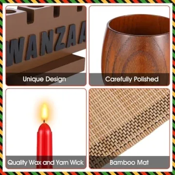 10-Piece Kwanzaa Kinara Candle Set for Festive Celebrations