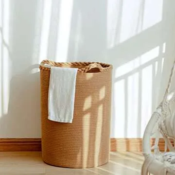 Stylish 72L Cotton Woven Laundry Hamper for Every Room