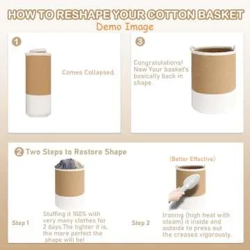 Stylish 72L Cotton Woven Laundry Hamper for Every Room