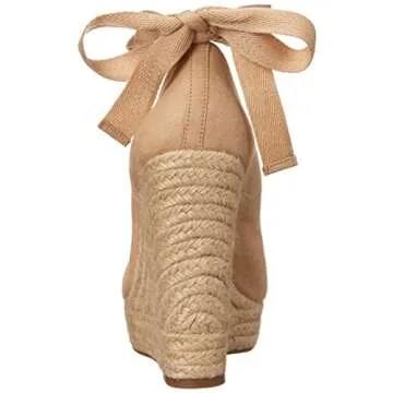 Jessica Simpson Women's Zexie Espadrille Wedge Platform, Almond, 8.5