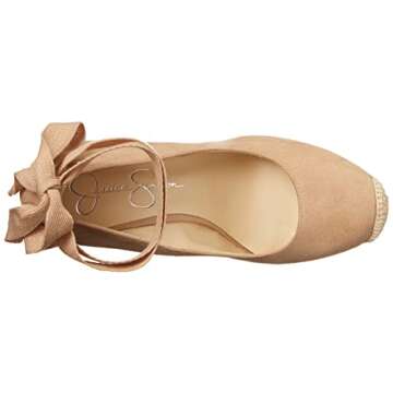 Jessica Simpson Women's Zexie Espadrille Wedge Platform, Almond, 8.5