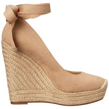 Jessica Simpson Women's Zexie Espadrille Wedge Platform, Almond, 8.5