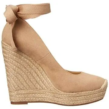 Jessica Simpson Women's Zexie Espadrille Wedge Platform, Almond, 8.5
