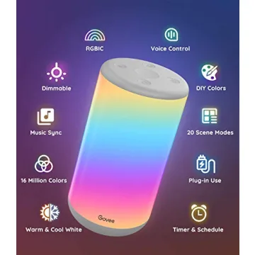 Govee RGBIC Table Lamp - Smart LED with Music Sync