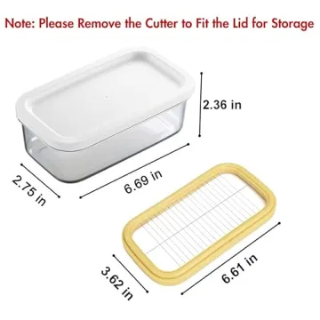 Premium Plastic Butter Dish with Cutter for Easy Use