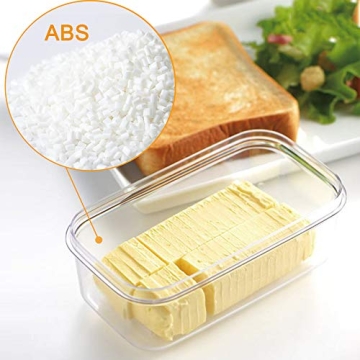 Premium Plastic Butter Dish with Cutter for Easy Use