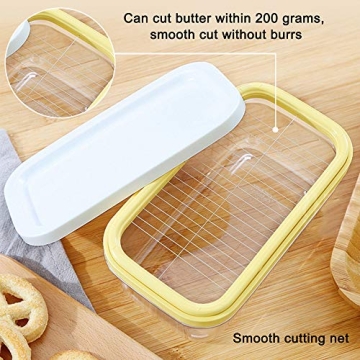 Premium Plastic Butter Dish with Cutter for Easy Use