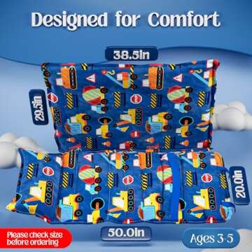 Klevly Nap Mats for Preschool Ages 3-5 | Soft & Non-Toxic Fabric | Nap Mat for Toddlers | Toddler Na...