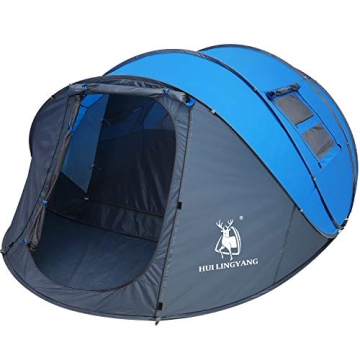6 Person Easy Pop Up Tent - Automatic Setup, Waterproof, Spacious Family Camping Solution