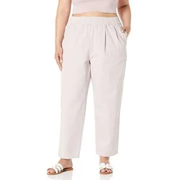 The Drop Women's Ishi Pull On Twill Ankle Pant, Lilac Marble, XL