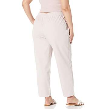 The Drop Women's Ishi Pull On Twill Ankle Pant, Lilac Marble, XL